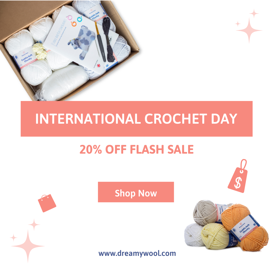 FLASH SALE for International Crochet Day 20 OFF! Dreamy Wool