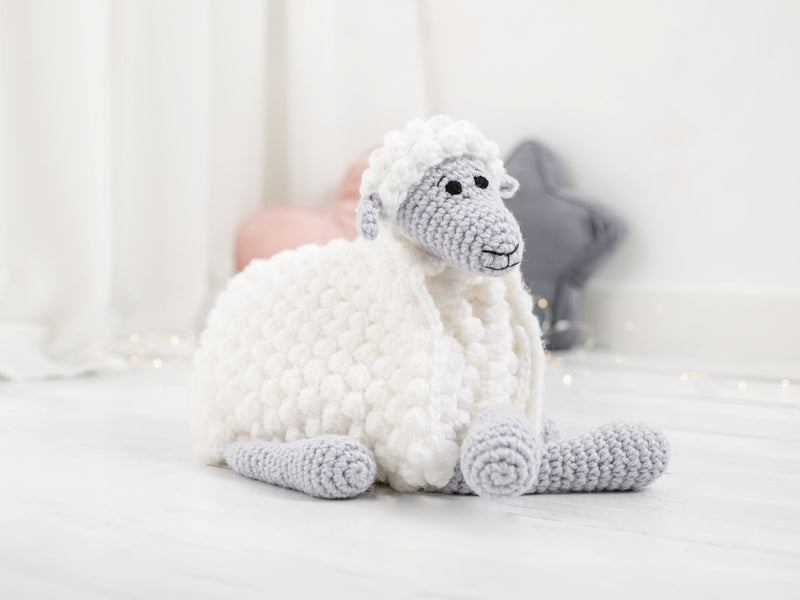 Cuddle and Play Sheep Blanket Crochet KIT – Dreamy Wool