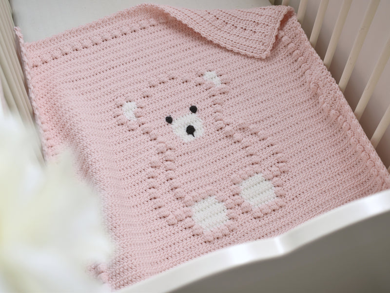 E-book Bobbly Bear Baby Blanket Crochet Pattern – Dreamy Wool
