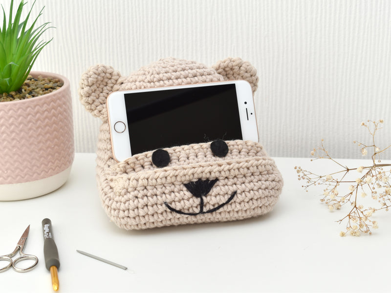 E-book Teddy Mobile Phone Holder Crochet Pattern – Dreamy Wool