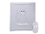 Bobbly CAT Crochet Baby Blanket KIT