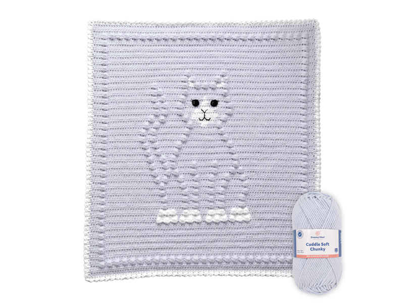 Bobbly CAT Crochet Baby Blanket KIT