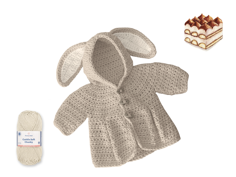 Bunny Hug Crochet Baby Jacket YARN PACK
