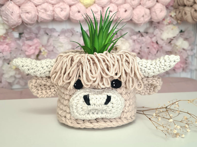 Highland Cow Crochet Basket Yarn Pack