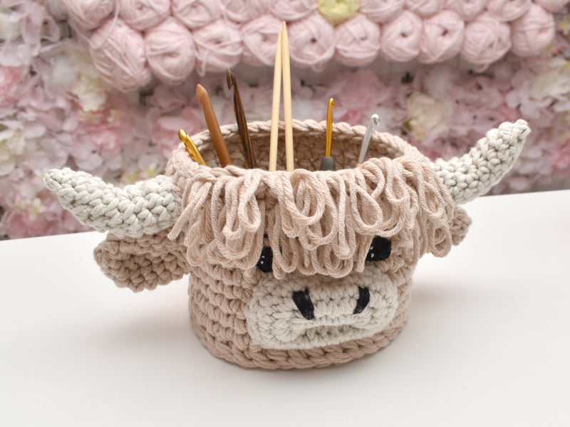 Highland Cow Crochet Basket Yarn Pack