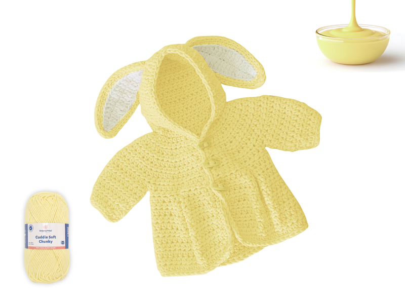 Bunny Hug Crochet Baby Jacket YARN PACK