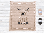 Bobbly Highland Cow Crochet Baby Blanket KIT