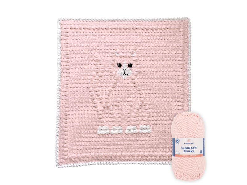 Bobbly CAT Crochet Baby Blanket KIT