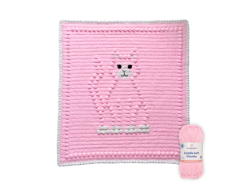 Bobbly CAT Crochet Baby Blanket KIT