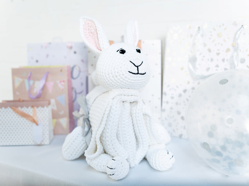 Cuddle and Play Bunny Blanket Crochet KIT