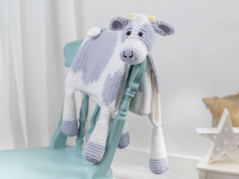 Cuddle and Play Cow Crochet Blanket KIT