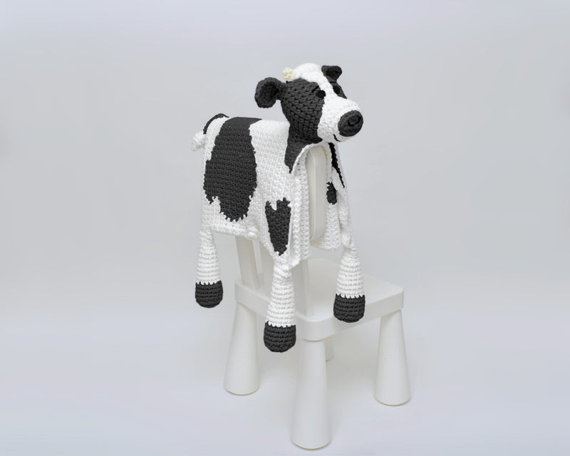 Cuddle and Play Cow Crochet Blanket Yarn Pack