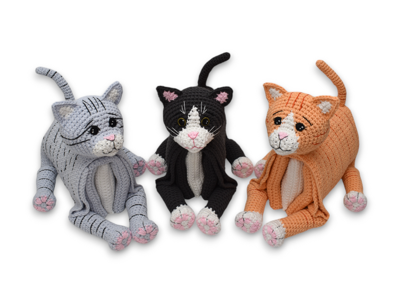 Cuddle and Play Cat Blanket Crochet KIT