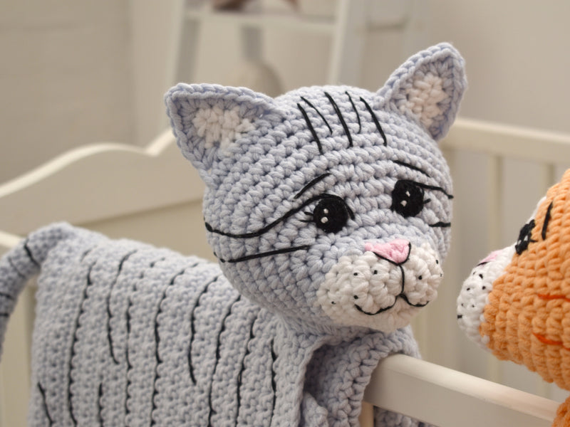 E-book Cat Crochet Pattern Cuddle and Play Crochet Baby Blanket Toy