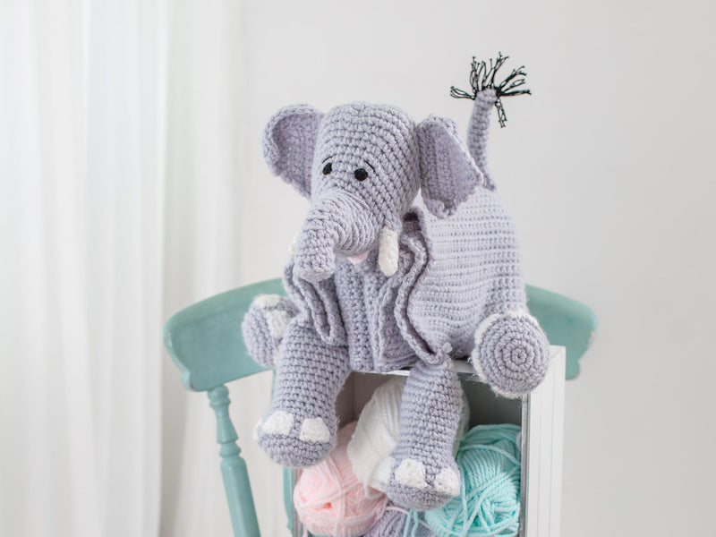 Cuddle and Play Elephant Blanket Crochet KIT