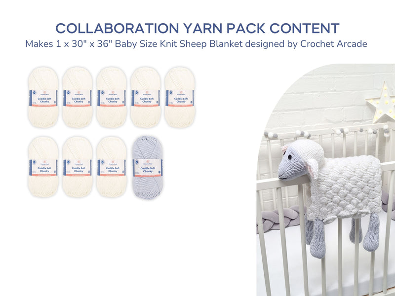 Cuddle and Play Sheep Knitting Blanket Yarn Pack