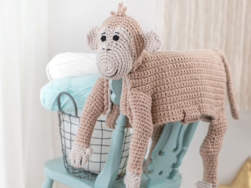 E-book Monkey Crochet Pattern Cuddle and Play Blanket Toy