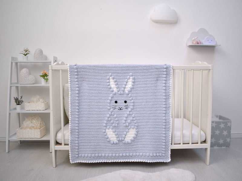 Bobbly Bunny Crochet Baby Blanket KIT
