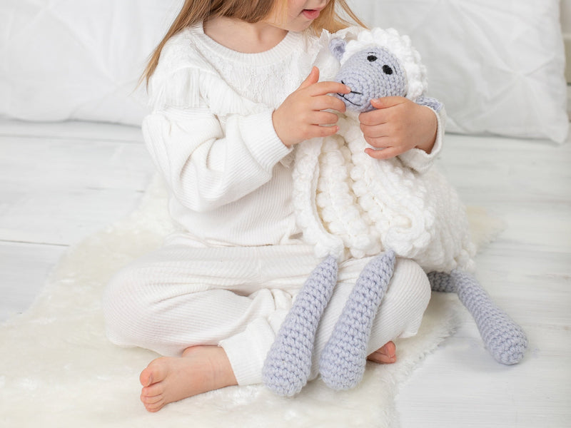 Cuddle and Play Sheep Crochet Blanket Yarn Pack