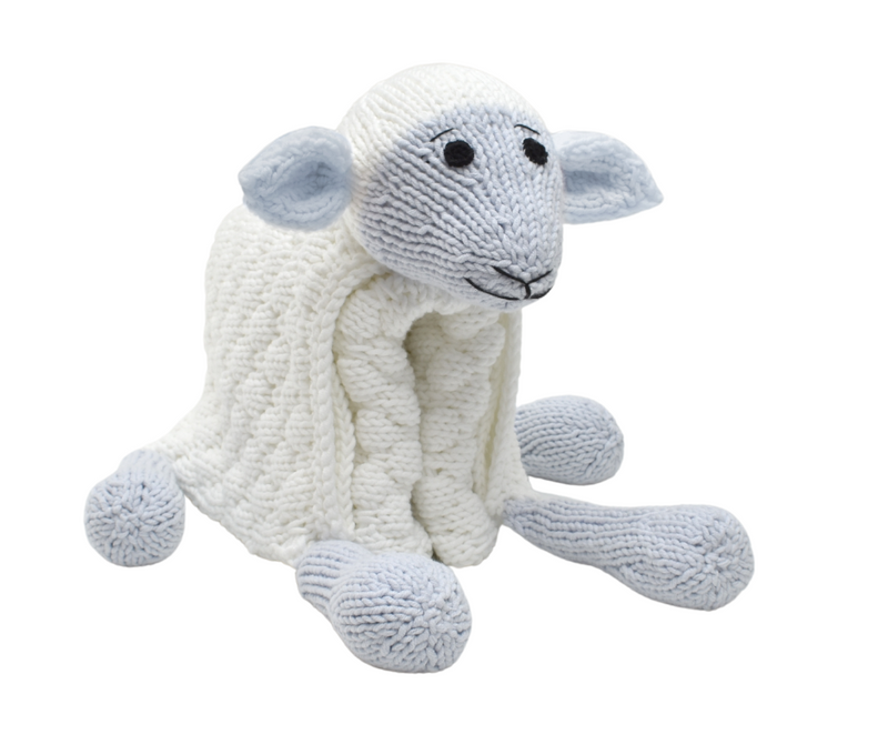 Cuddle and Play Sheep Blanket Knitting KIT