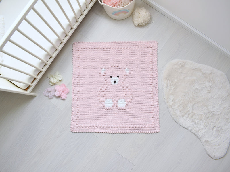 Bobbly Bear Baby Blanket Crochet KIT