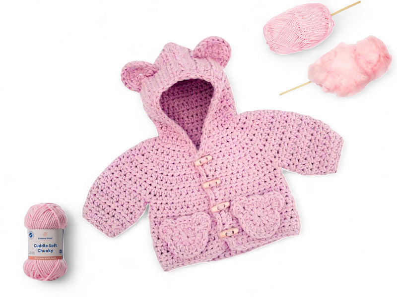 Bear Hug Crochet Baby Jacket Crochet Yarn Pack