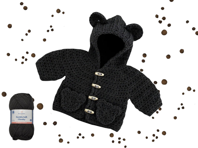 Bear Hug Crochet Baby Jacket Crochet Yarn Pack