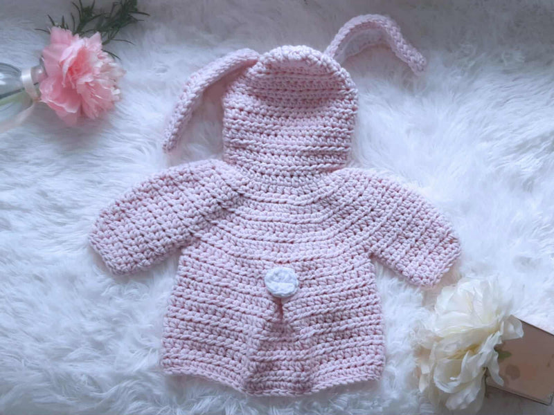 Bunny Hug Crochet Baby Jacket YARN PACK