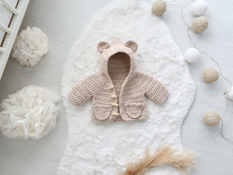 Bear Hug Crochet Baby Jacket Crochet Yarn Pack